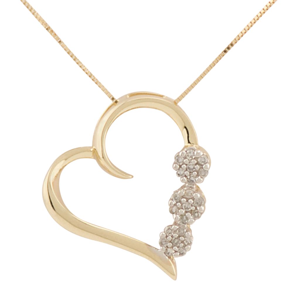 diamond pendant necklace. “Heart/Diamond Necklace”