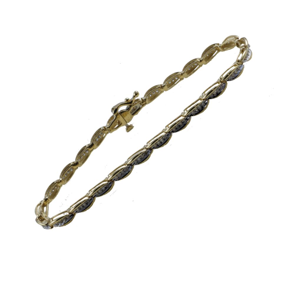 1/4 ct. tw.* Diamond Link Bracelet. 10K Yellow Gold at Kmart.com