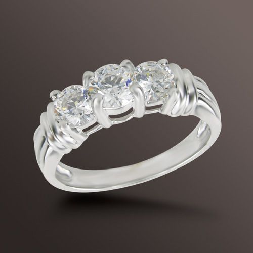 1 cttw Round Diamond 3-Stone Anniversary Ring at Sears.com