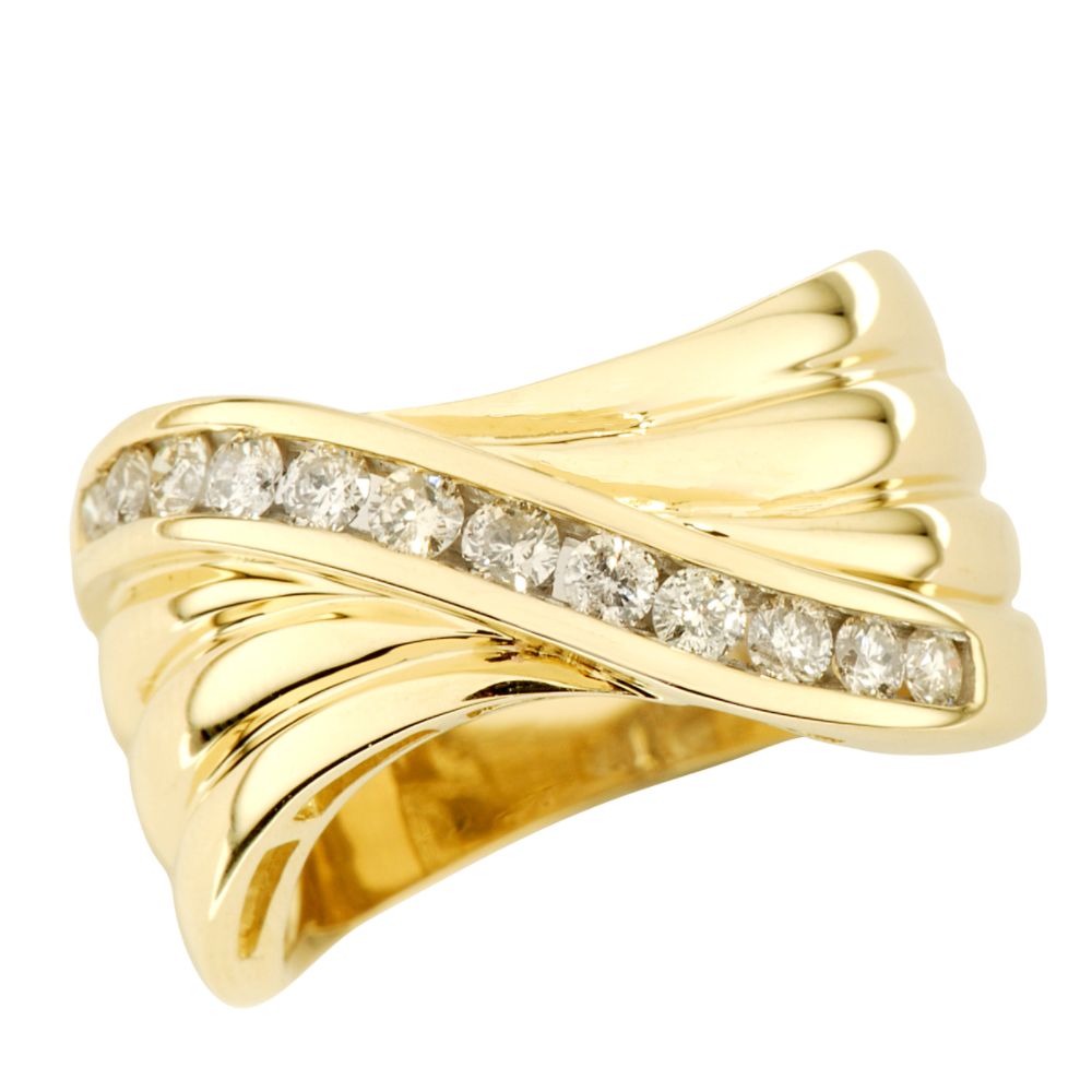 1/2 cttw Diamond Fashion Ring. 10K Yellow Gold