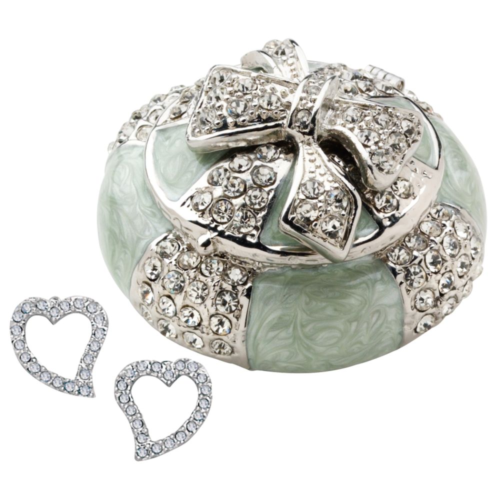 1/4 cttw Diamond Heart Earrings. 10K White Gold at Sears.com