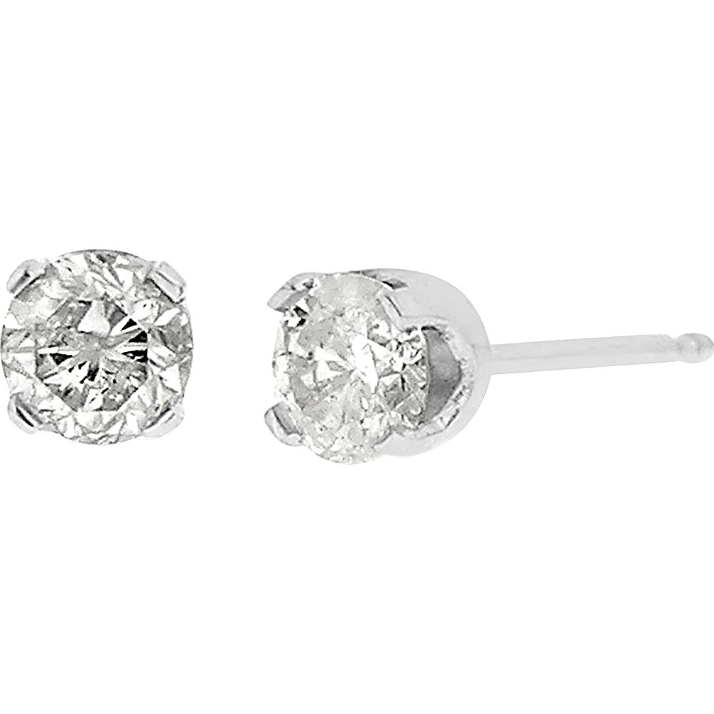 3/8 cttw Round Diamond Stud Earrings In 10k White Gold