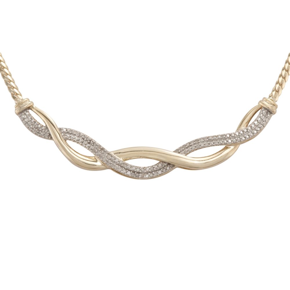 1/4 cttw Diamond Necklace in 14k Over