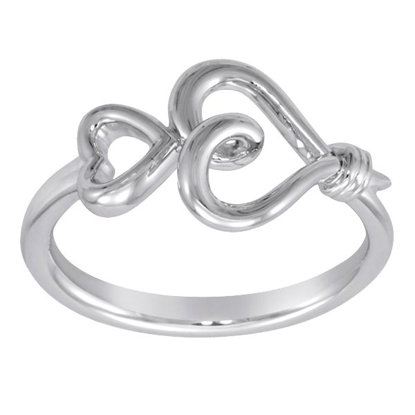 Knots of Love Sterling Silver Double Heart Ring at Sears.com