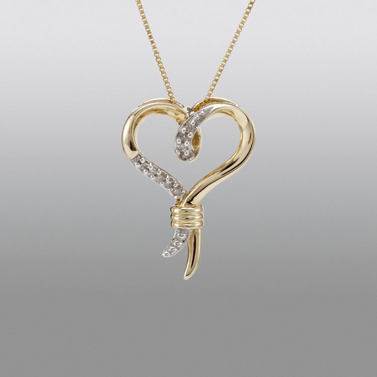 Knots of Love Diamond Accent 10k Yellow Gold