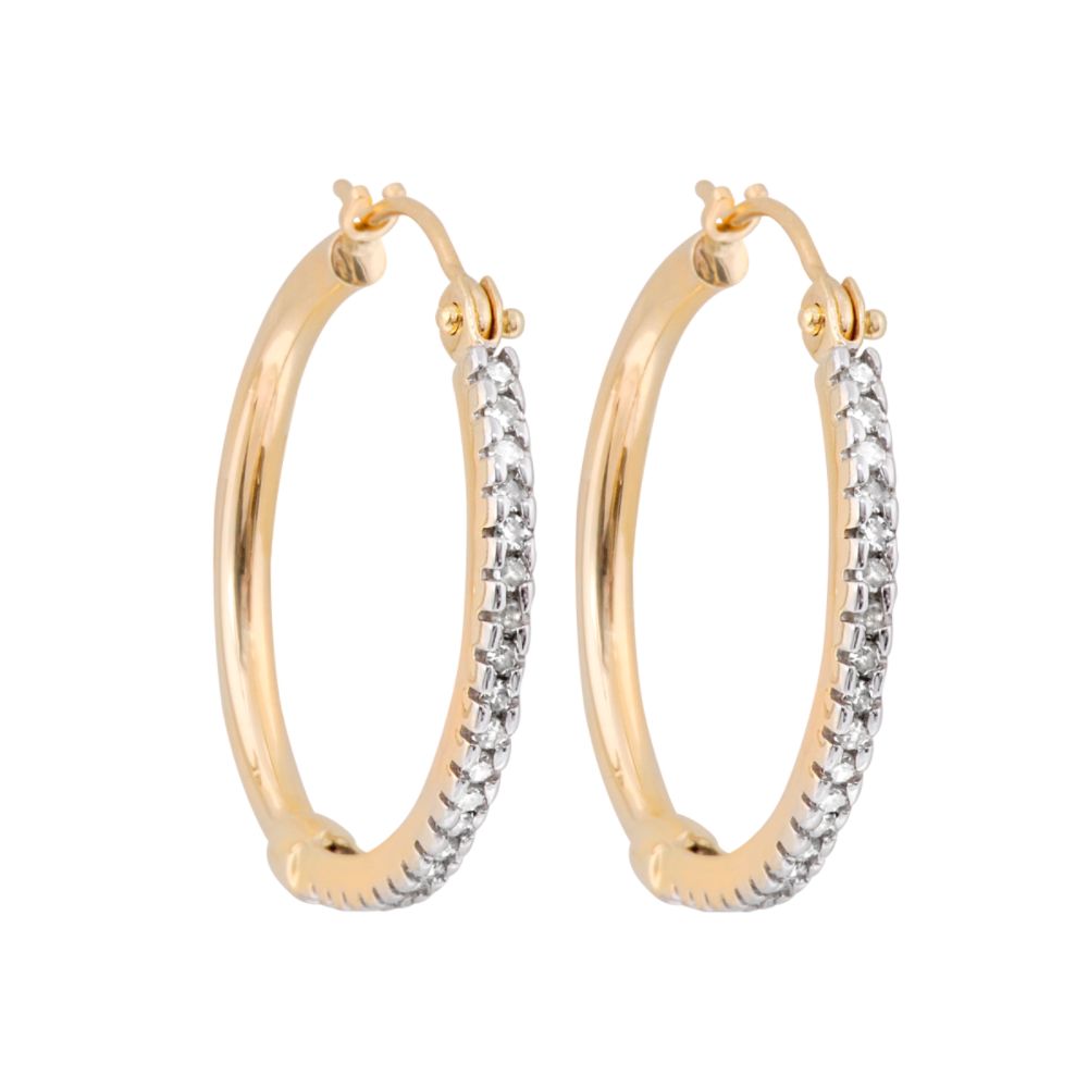 1/4 ct. tw.* Diamond Hoop Earrings