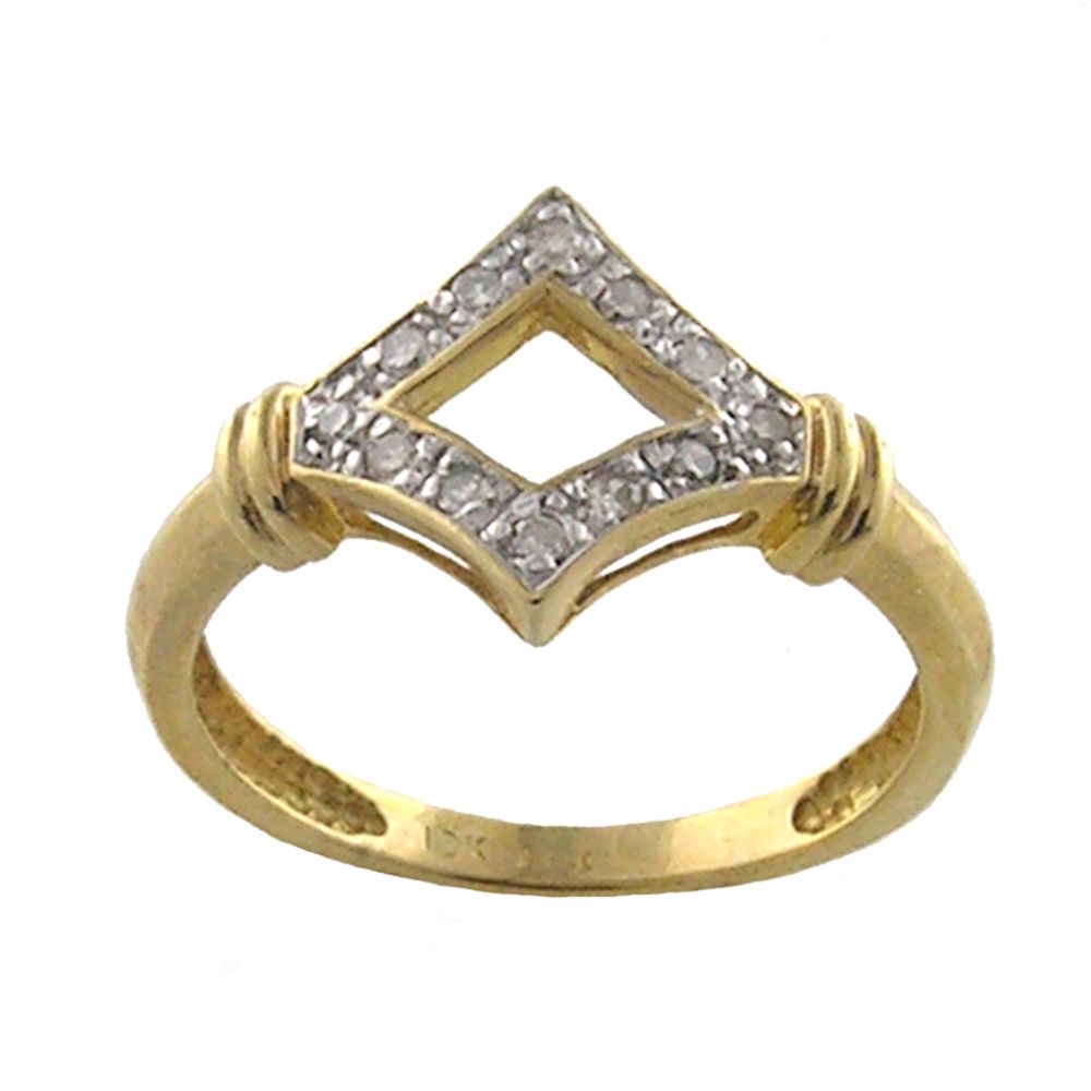 .12 cttw Diamond Ring. 10k Yellow Gold