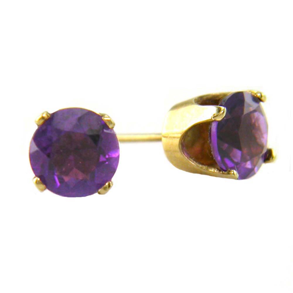 Amethyst Stud Earrings. 10k Yellow Gold at Sears.com