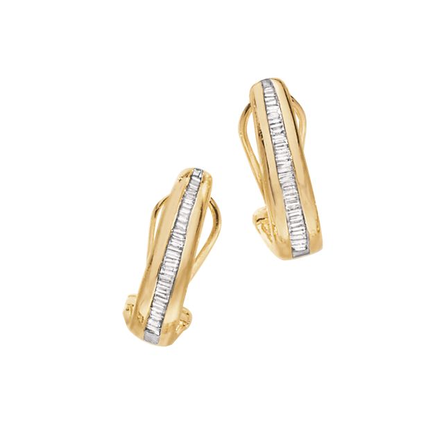 1/2 cttw Diamond Channel Set Earrings at Kmart.com