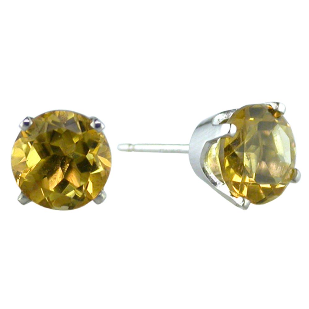 Citrine Stud Earrings. 14k White Gold at Sears.com