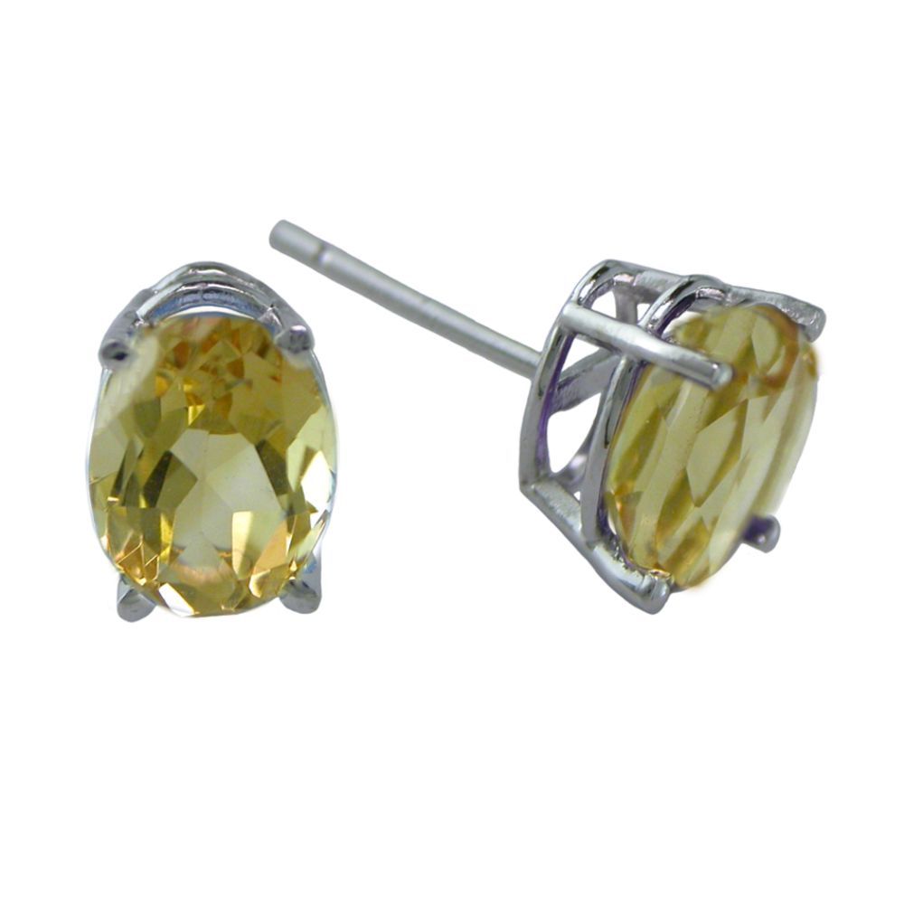 Citrine Stud Earrings. 14k White Gold at Sears.com