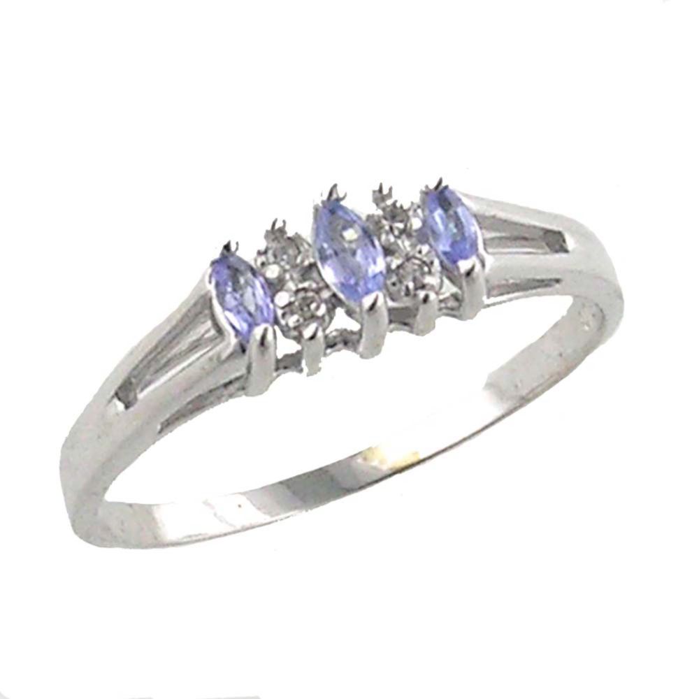 Tanzanite Marquise and Diamond Accent Ring. 10k White Gold at Sears.com