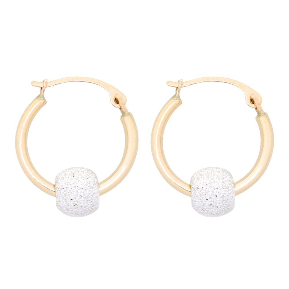 14kt Hoop w/ Stardust Bead at Sears.com