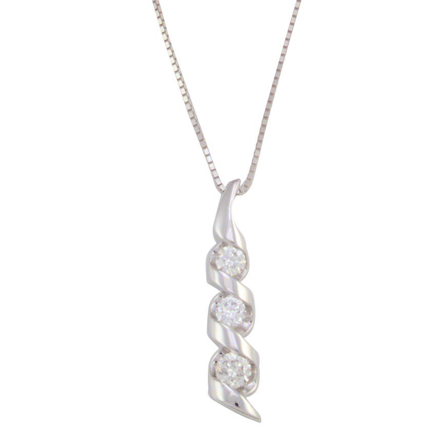 Sirena Collection 1/3 cttw Diamond 3-Stone White Gold Pendant at Kmart.com