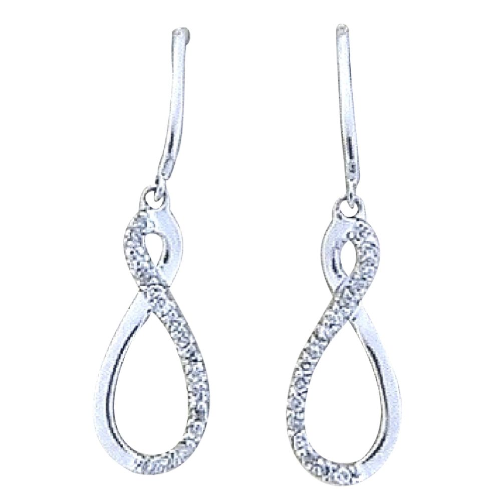 1/7 cttw Dangling Diamond Earrings