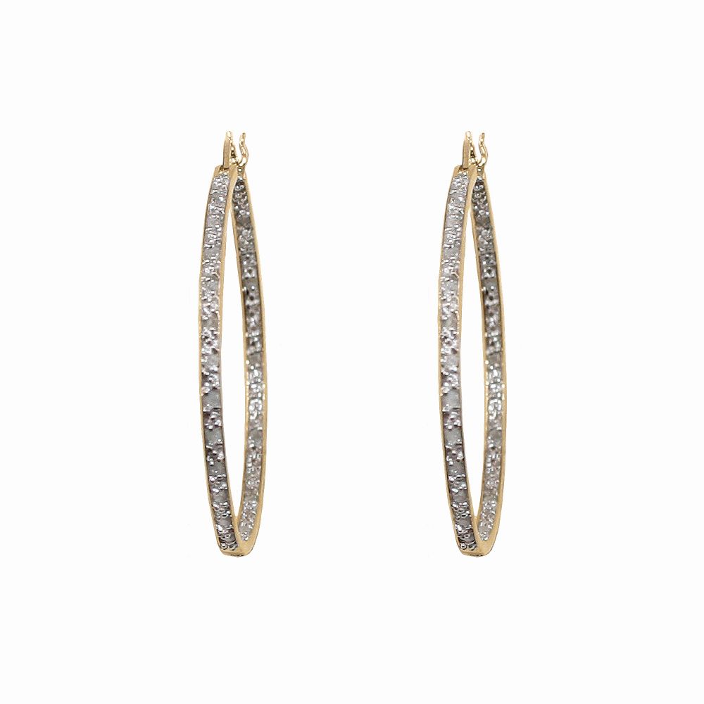 1/4 cttw Diamond Hoop Earrings at Sears.com