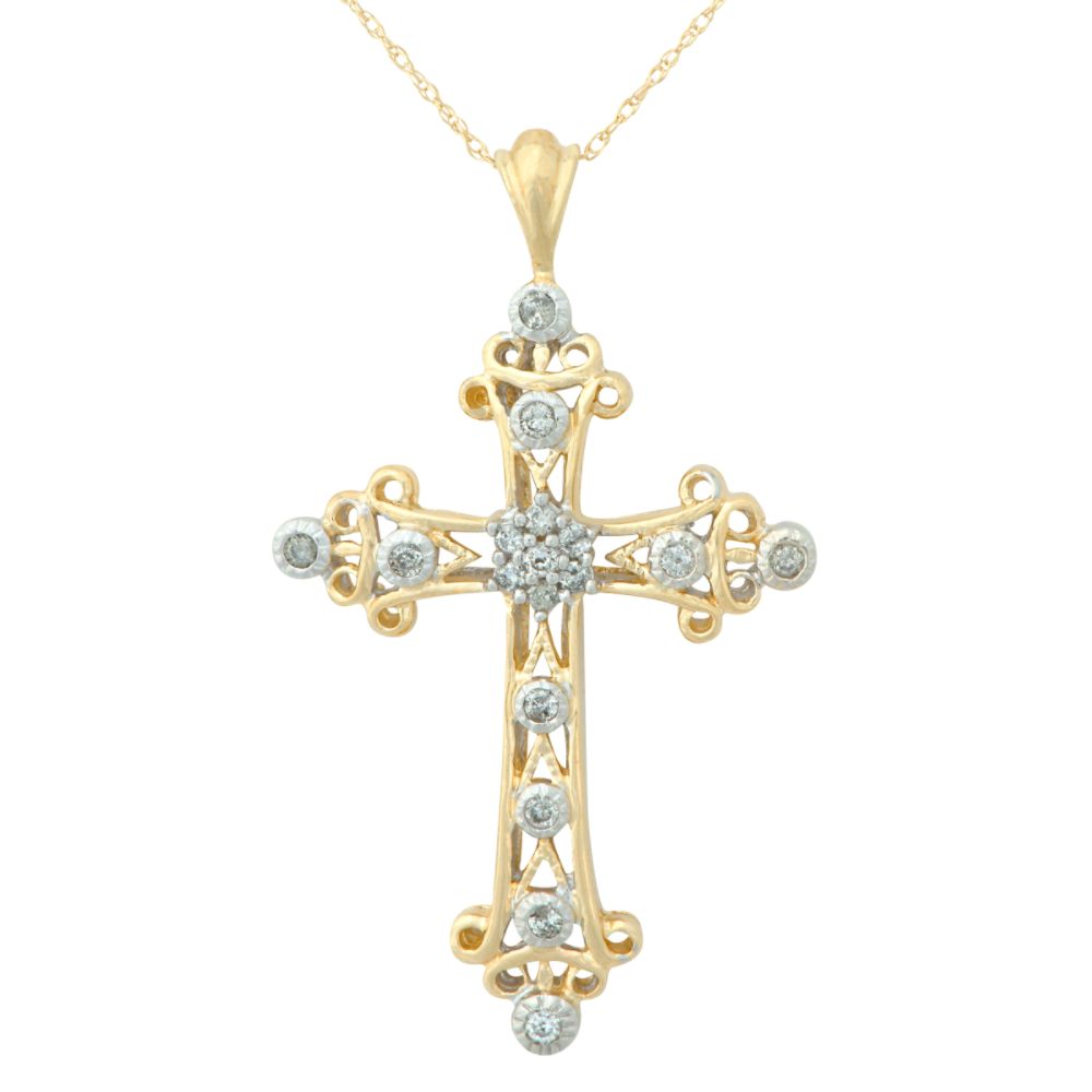 1/4 cttw Diamond Fancy Cross Pendant at Sears.com
