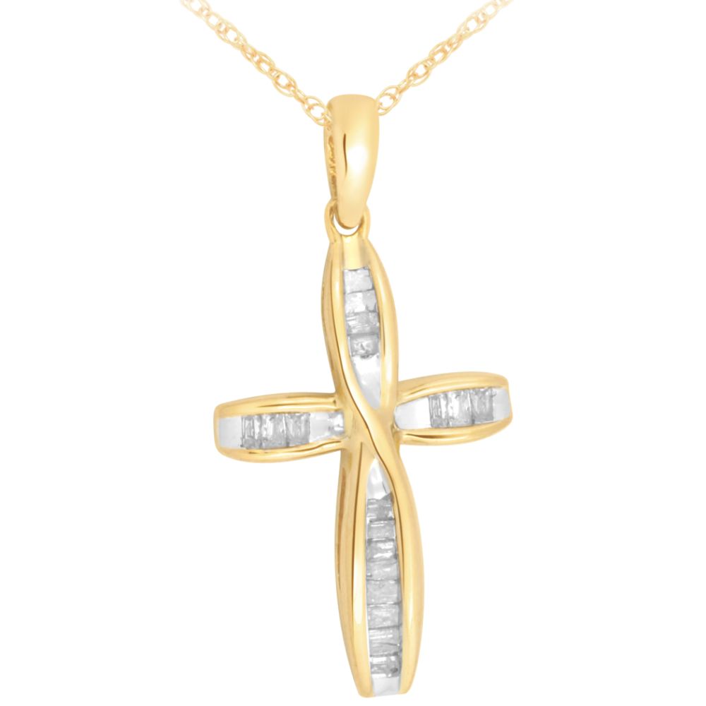 1/5 cttw Diamond Cross Pendant