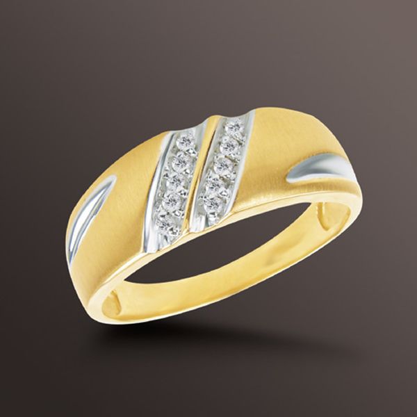 Cheap Wedding Bands   on Men S Tutone 10k Gold Diamond Accent Wedding Band Ring