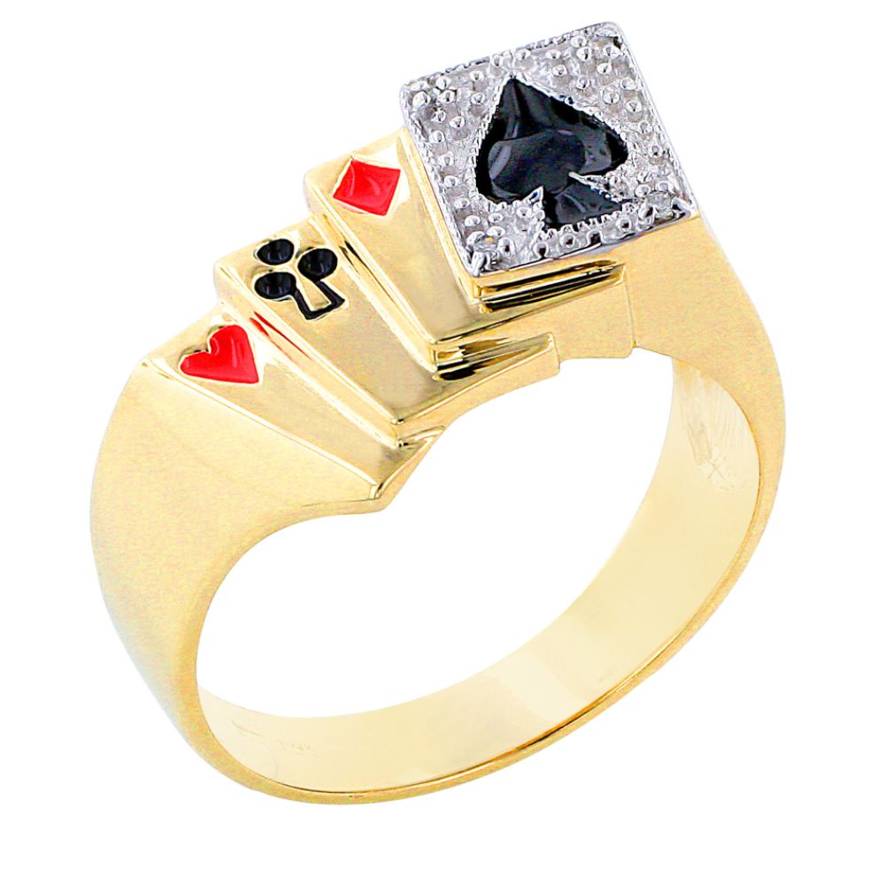 Clearance Diamond Rings on Clearance  Mens Poker Ring With Diamond Accents Reviews   Mysears