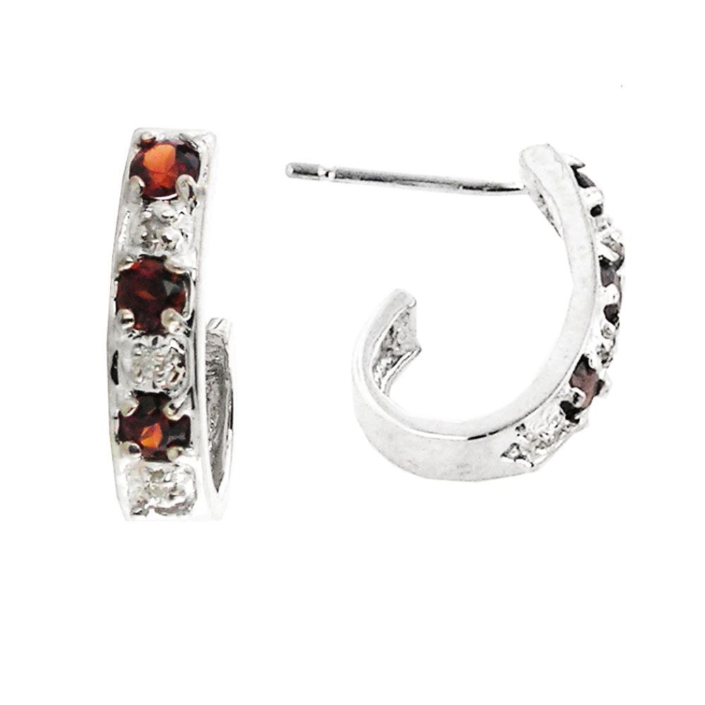 Garnet and Diamond Accent Earrings. 10k White Gold at Kmart.com