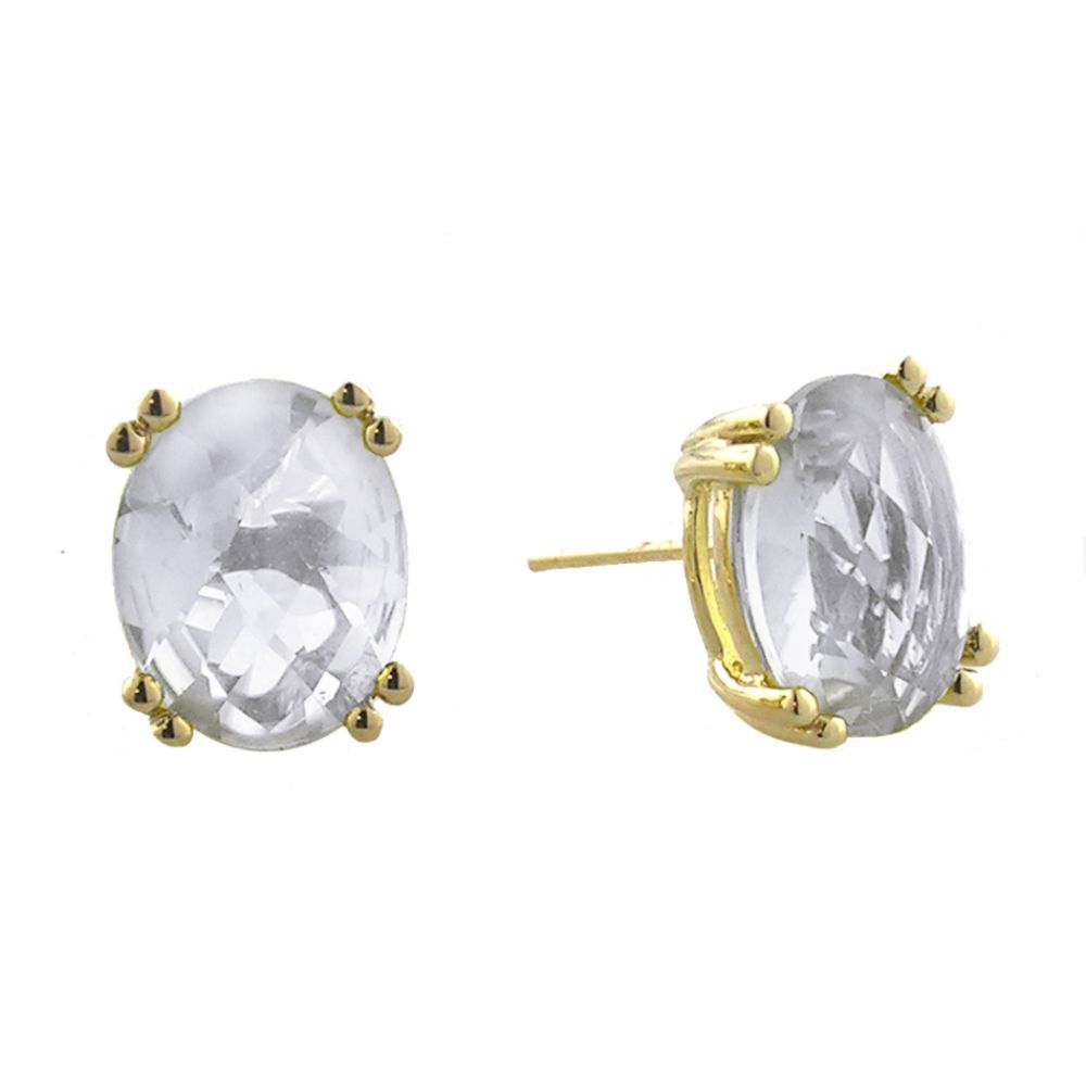 White Topaz Stud Earrings. 14k Yellow Gold at Kmart.com