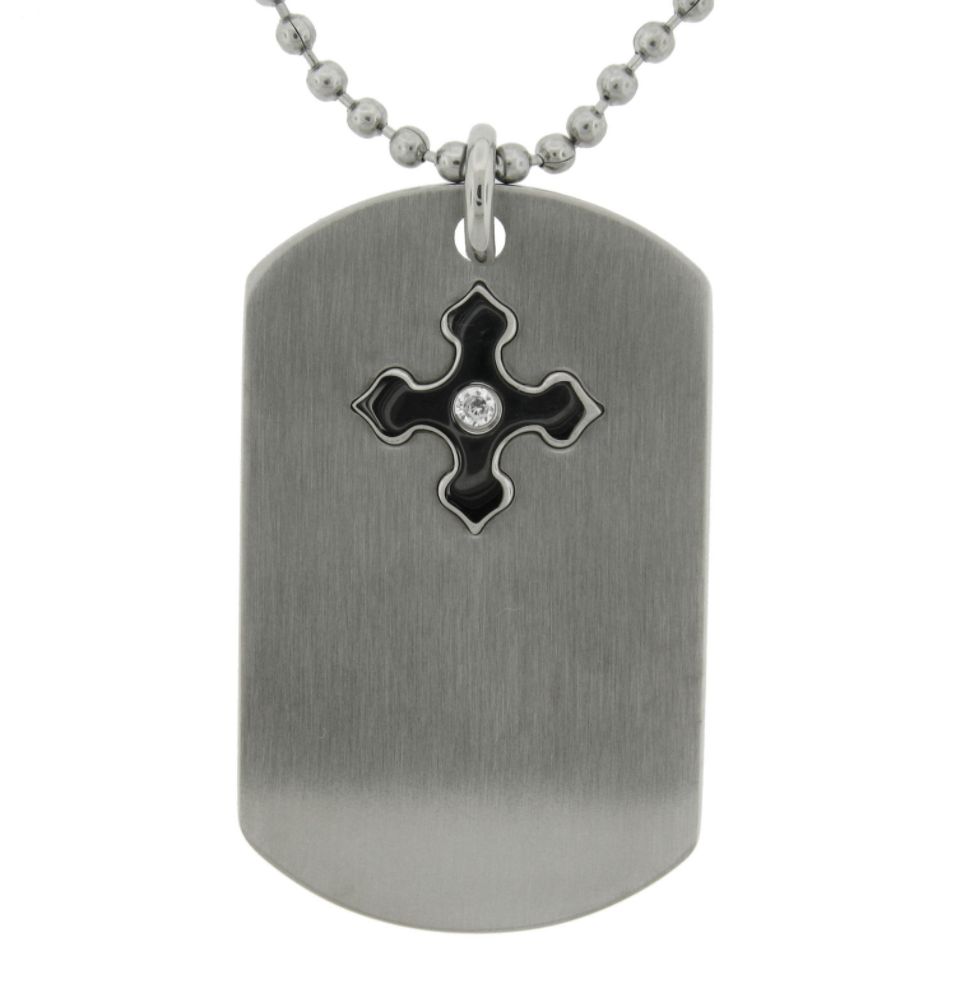 Men's Stainless Steel Dog Tag on Chain at Kmart.com