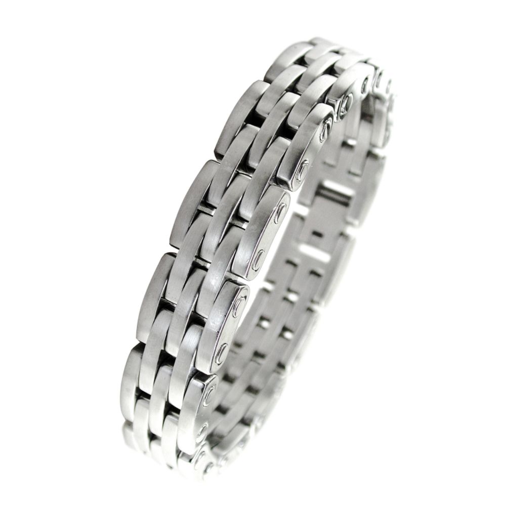 Men's Stainless Steel Interlocking Link Bracelet at Kmart.com