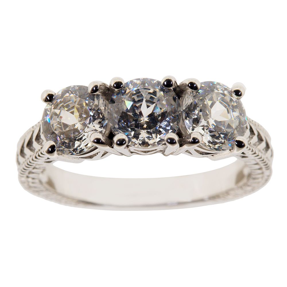 DIAMONBLISS Simulated Diamond Sterling Silver Ring