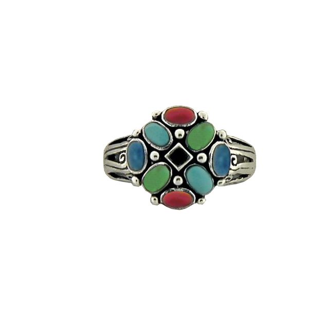 Sterling Silver Ring with Multiple Stones at Kmart.com