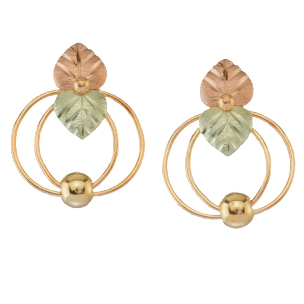 Black Hills Gold Tricolor 10K Double Circle Earrings at Sears.com