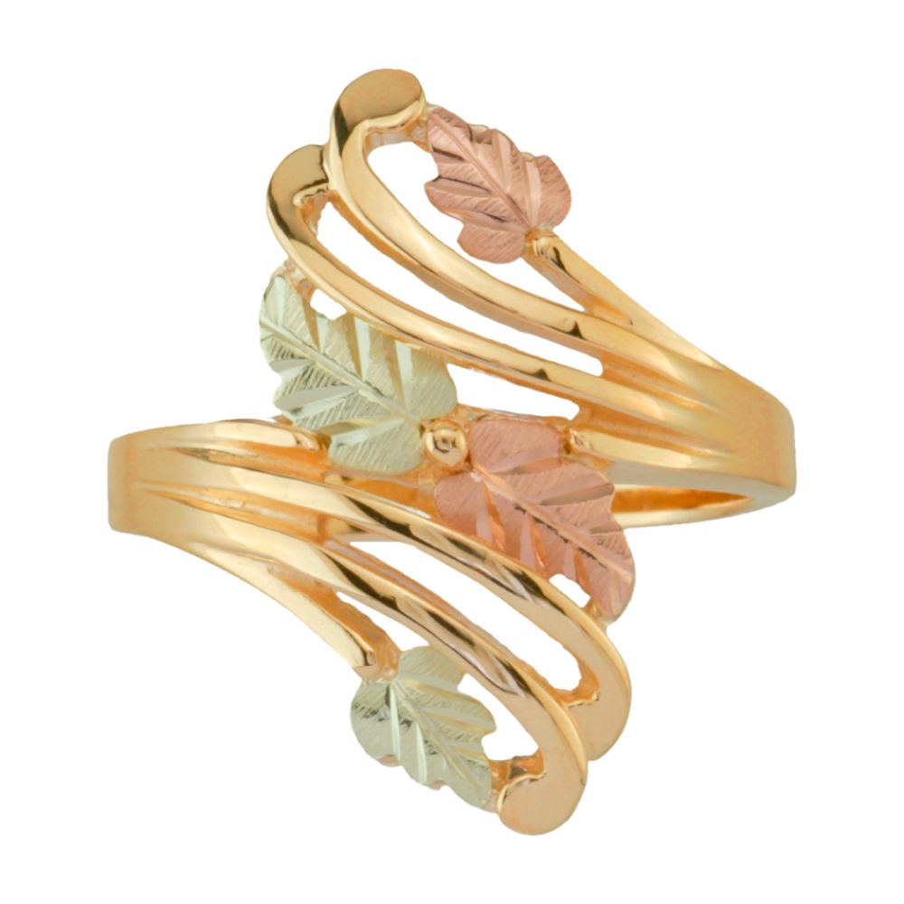 Black Hills Gold Tricolor 10K Gold Ladies' Elongated Ring at Sears.com