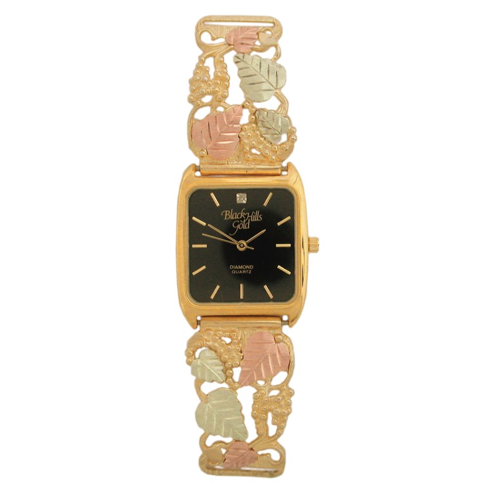 Black Hills Gold Tri-Color Men's Leaf Watch with 12K Leaf Accents at Sears.com