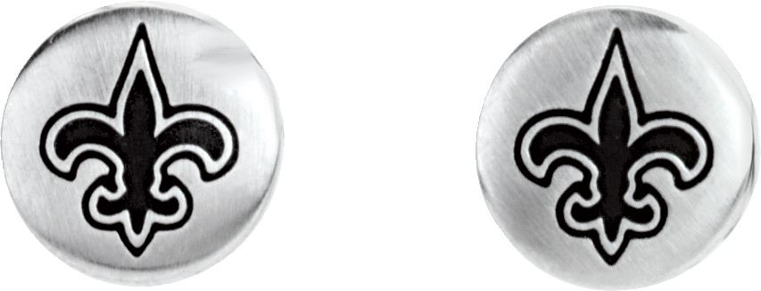 Nfl New Orleans Saints Button Earrings