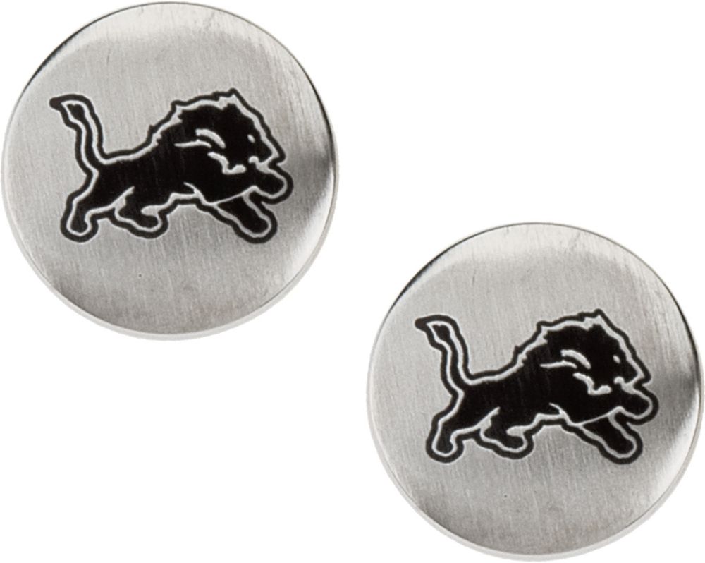 Nfl Detroit Lions Button Earrings