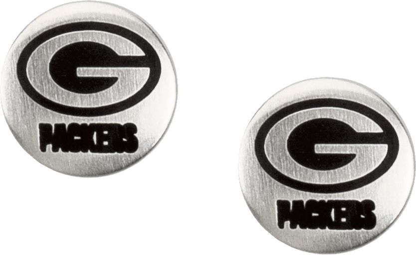 Nfl Green Bay Packers Button Earrings