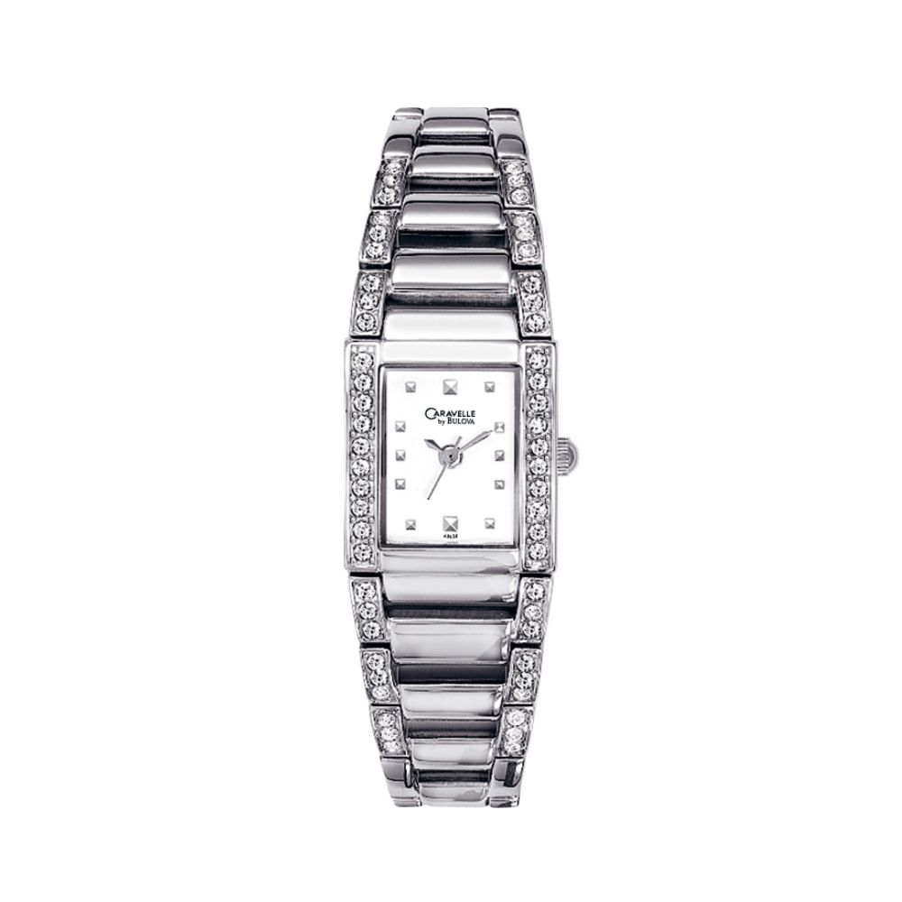Caravelle&nbsp; Ladies Dress Watch with Silver-White Dial