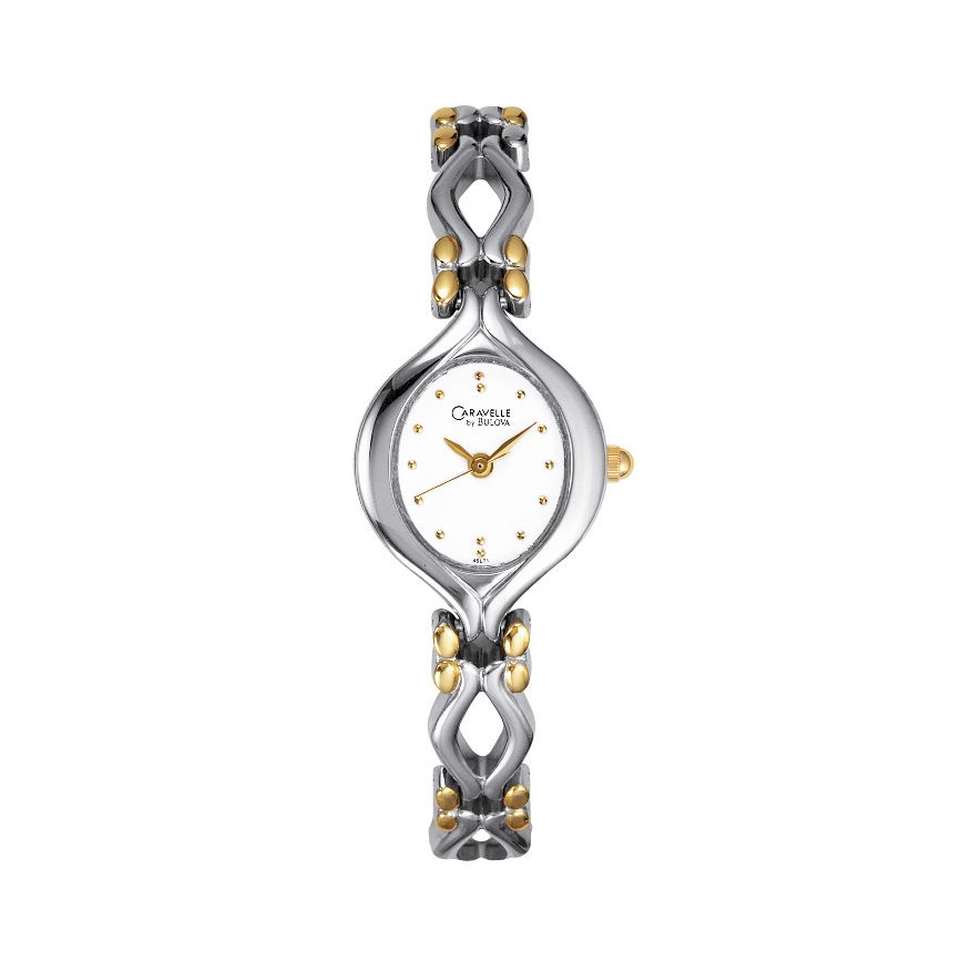 Caravelle Ladies Dress Watch with White Dial