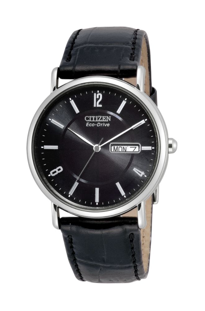 Citizen Mens Eco-Drive Watch with Round Black Dial and Black Band at Sears.com