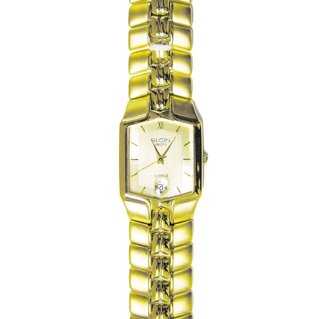 Elgin Mens Gold Tone Swiss Watch