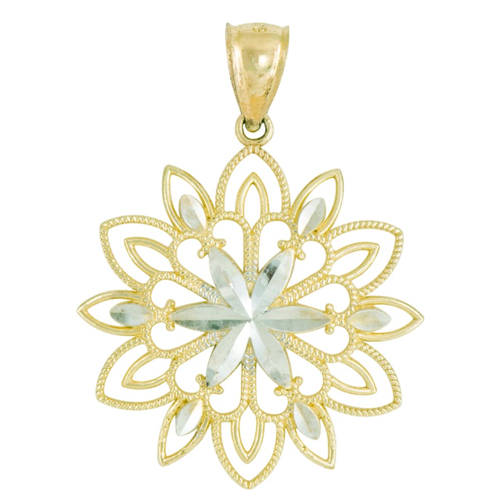 Sparkle Cluster Pendant. 10K White and Yellow Gold at Sears.com