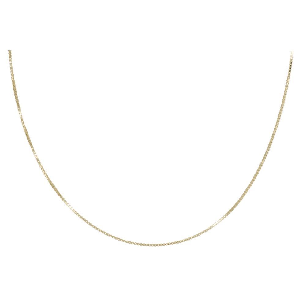 Box Chain Necklace. 10K Yellow Gold