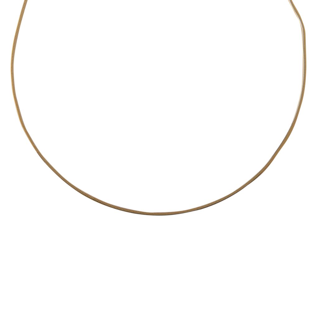 Snake Chain Necklace. 14K Yellow Gold