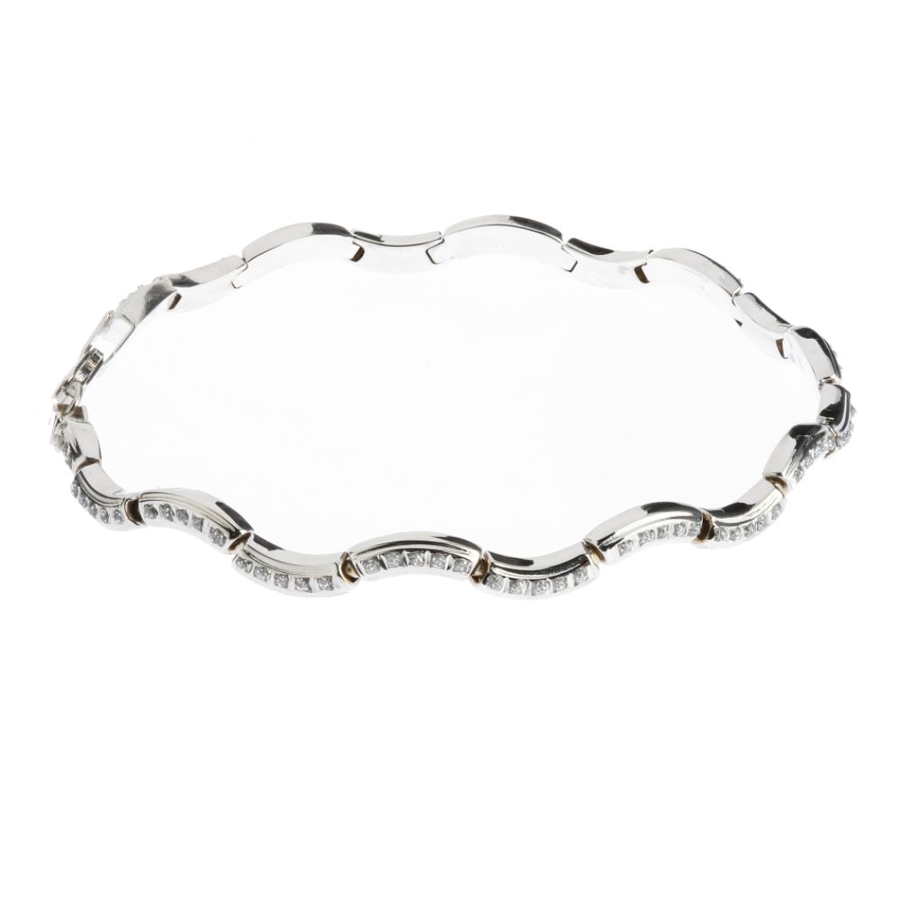 Diamond Fascination 14k White Gold Diamond Accent Wave Bracelet at Sears.com