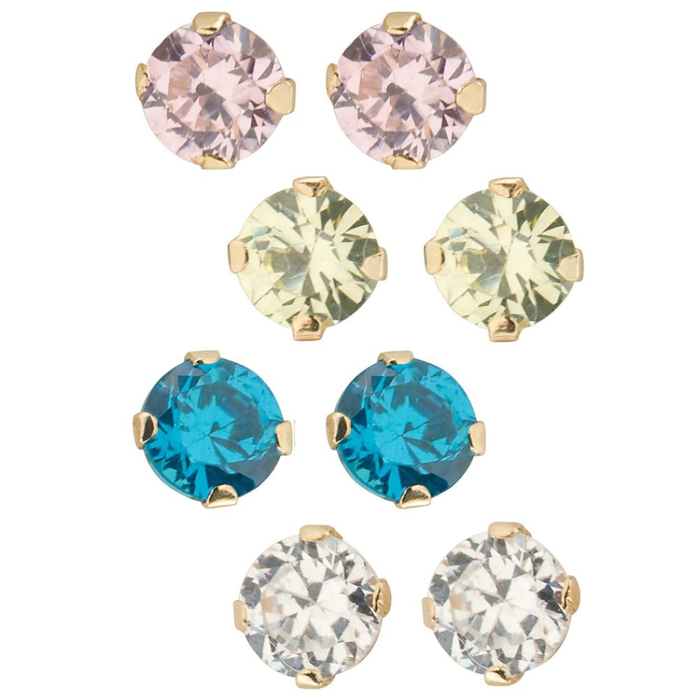 14K Gold Multi-Color Cubic Zirconia Earring Set at Sears.com