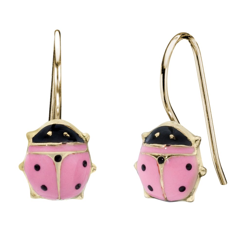 Jewelry For Trees 14K Yellow Gold And Sterling Silver Pink Ladybug