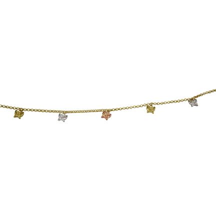 10K Gold and Sterling Silver Adjustable Butterly Anklet 10" at Kmart.com