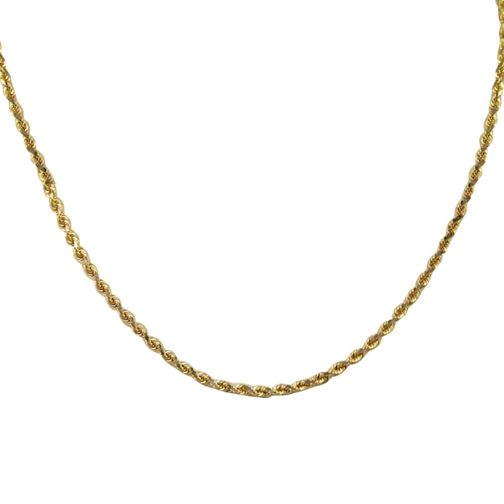 10K Gold and Sterling Silver D/C Rope Chain Anklet 10" at Kmart.com