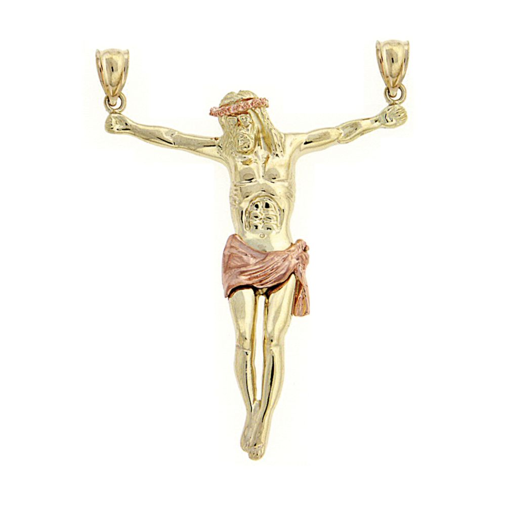 14K Yellow and Rose Gold Christ Charm
