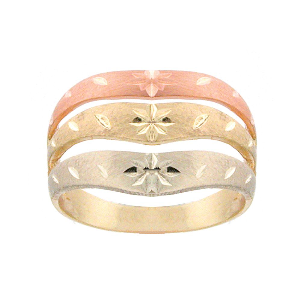 Ladies 14K 3-Color Gold M-Row Ring at Sears.com